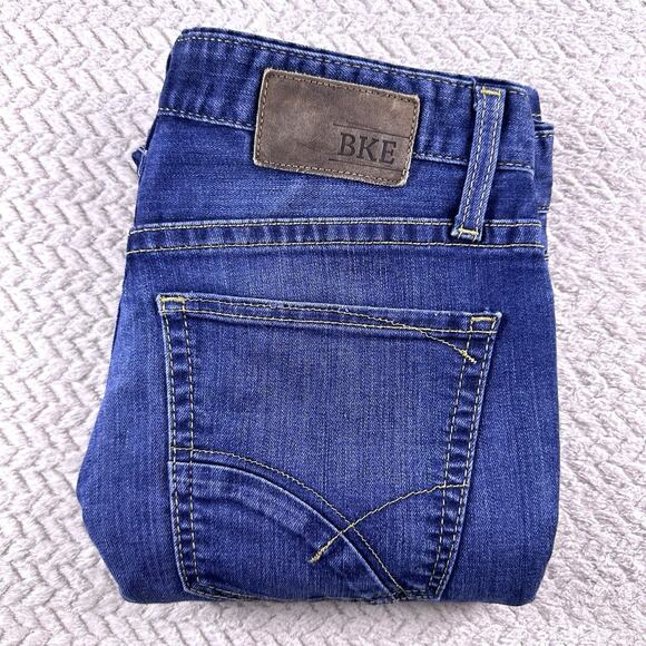 BKE Aaron Jeans Mens Size 30R 30x32 Blue Slim Fit Stretch Wiskered Denim - Picture 14 of 14
